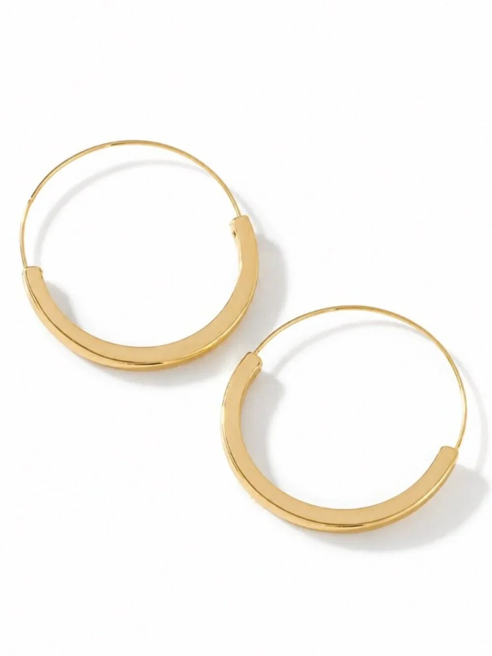 New! Preppy Gold Hoop Earrings NWOT 1029